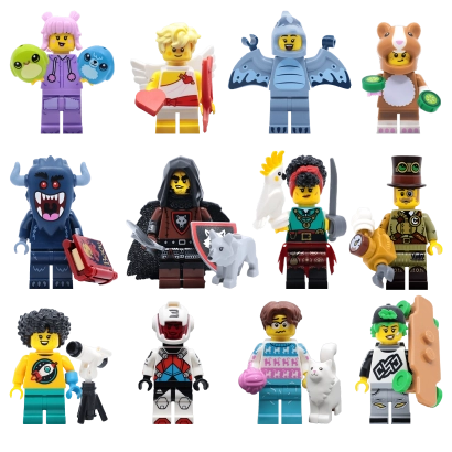 Фигурки персонажей Lego Minecraft в кубическом стиле